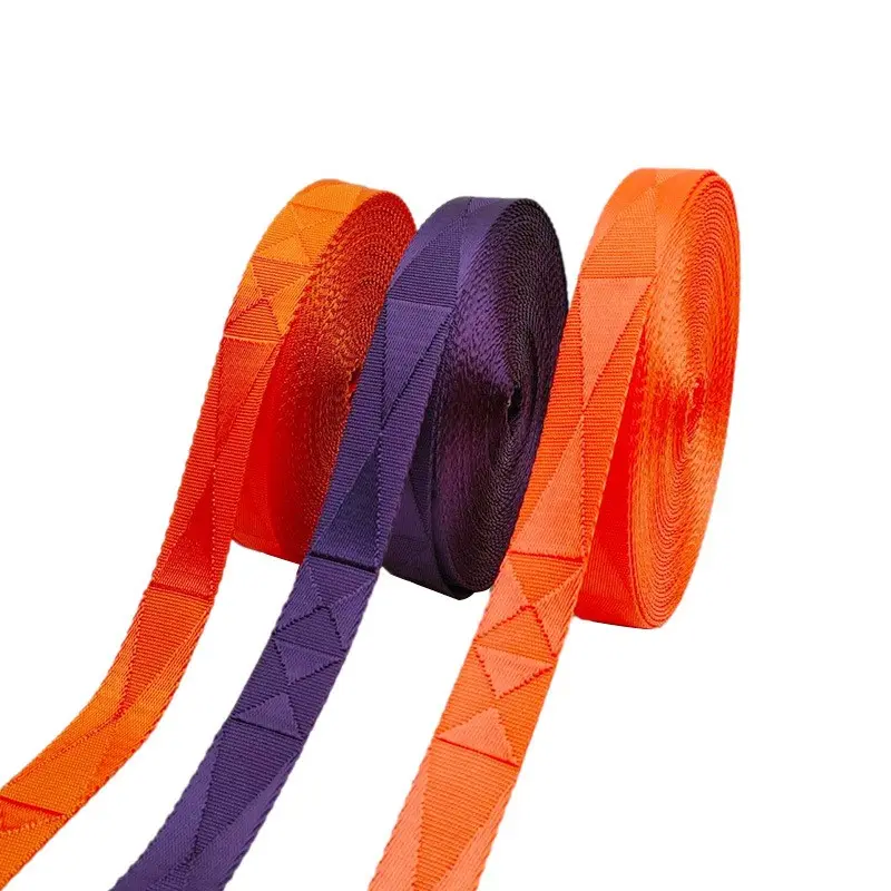OEM nhà máy bán Chất lượng cao tùy chỉnh dệt Ribbon Jacquard Nylon Webbing cho túi dây đai