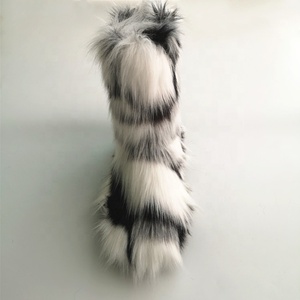 Grande collo di pelliccia caldo di Avvio Delle Donne di Inverno Piccolo Tacchi Alti Alla Caviglia Stivali di Design di Lusso di Avvio della Neve - Product Image 3