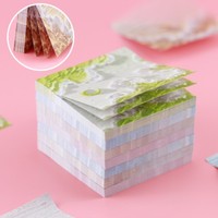 Mignon Créativité Paysage Peinture À L'huile Sticky Note Fille Main Compte Carnet De Notes Papier