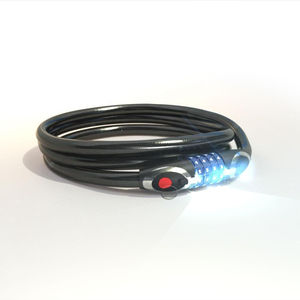 YH1462 Serrure de câble de vélo numérique rétractable Serrure à clé en acier allié Durable portable avec méthode de déverrouillage par <span class=keywords><strong>empreinte</strong></span> digitale à lumière LED - Product Image 5