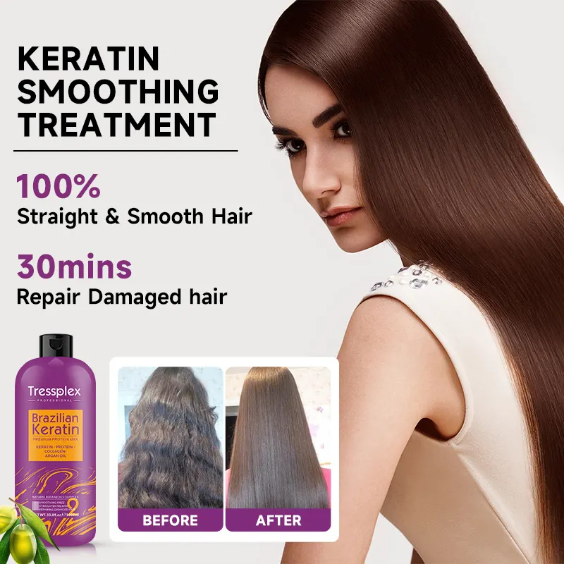 Profesyonel Salon brezilyalı Keratin proteini en saf Keratin tedavisi saç düzleştirme kremi pürüzsüz saç Keratin