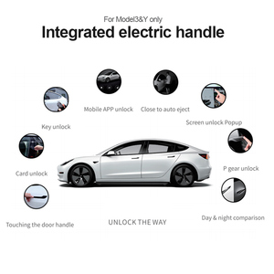 มือจับประตูไฟฟ้าอัจฉริยะสำหรับ <span class=keywords><strong>Tesla</strong></span> รุ่น<span class=keywords><strong>3</strong></span>รุ่น S ไฟแฟลชแบบสัมผัสสำหรับรถยนต์พลังงานใหม่มือจับประตูอัตโนมัติ - Product Image 4