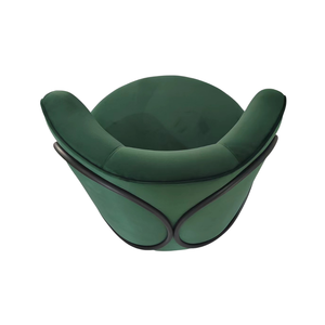 Mobili per Hotel in velluto verde, sedia imbottita, seduta da caffè, poltrona da divano - Product Image 4