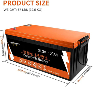 ชุดแบตเตอรี่ลิเธียมไอออนสำหรับเปลี่ยน LiFePO4 100Ah สูงสุด51.2V ที่เก็บพลังงานในบ้านแบตเตอรี่ลิเธียมไอออนรถเข็นกอล์ฟ - Product Image 5