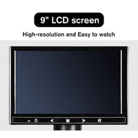 SCIEDU 9-inch LCD Mites Digital Binocular Microscope Medical Laboratory 5MP Electronic Eyepiece LED Light with Lcd Display