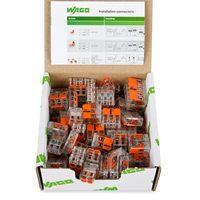WAGO 221 412 – Connecteur rapide à ressort pour câblage électrique domestique et industriel, borne de jonction à levier bipolaire
