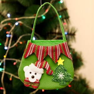 Vente en gros pas cher tissu non tissé joyeux noël arbre père noël renne bonhomme de neige ours blanc réveillon de noël pomme sacs sac cadeau - Product Image 4