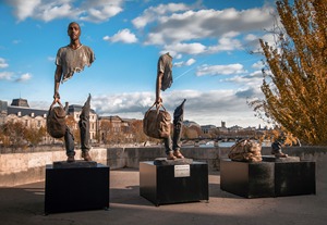Increíble Escultura de Bronce del Viajero <span class=keywords><strong>Bruno</strong></span>, Estatua de Bronce de Tamaño Real en Pie, en Venta - Product Image 6