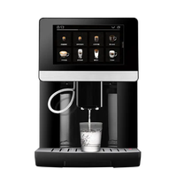 Cafetera de Goteo Programable con Control Digital para Uso Doméstico y Hotelero, Espumador de Leche Inteligente, Molinillo Integrado y Autolimpieza