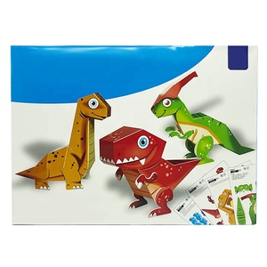 Kit de pliage en papier pour enfants, jouet artisanal 3D facile à monter soi-même, dinausore, 1 pièce - Product Image 2
