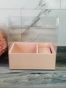 Hộp quà tặng PVC/Pet Vinyl gói gấp bao bì bánh hoa Kẹo hộp hiển thị nhựa với nắp có bản lề - Product Image 2