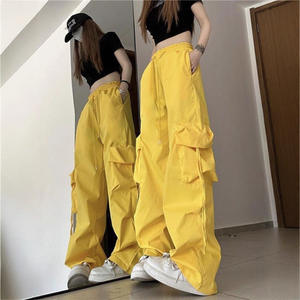 Direkt vom Hersteller: Bequeme Sportbekleidung, Taschen-Cargohose mit Weitem Bein, Hoher Taille, Formell und Locker, Wasserdicht und Schnelltrocknend - Product Image 2