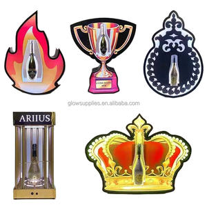 Usine En Gros LED Champagne Bouteille Présentateur Tequila Glorifier Casier À Vin Vodka Bouteilles Titulaire VIP Enseigne Au Néon Plateau De Service - Product Image 1