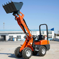 Mini Pala Gommata 1000kg 1.5T con Motore Diesel 4WD, Benna Rinforzata per Lavori Agricoli, Pala Compatta Approvata CE