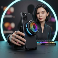 Refroidisseur de téléphone de jeu F47 avec contrôle de température IA, affichage numérique et lumière RGB, clip portable pour téléphone
