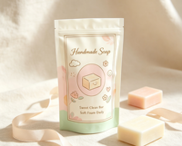 Sachet Doypack pour savon à la vodka fait main, impression numérique, mini-sachet pompe, format hôtel, savon en barre 100g
