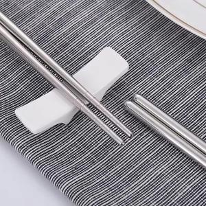Palillos Antideslizantes de Acero Inoxidable de Alta Calidad con Logotipo Personalizado, Vajilla Coreana y China Dorada para Regalo - Product Image 3