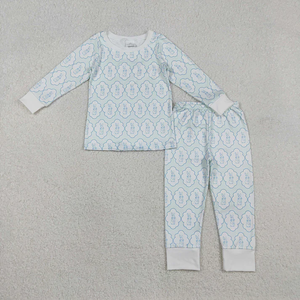 Conjunto de pijamas infantiles con estampado de conejitos para Pascua, ropa para hermanos - Product Image 3