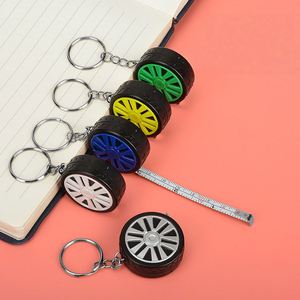 Cinta Métrica Portátil de Acero al Carbono con Llavero, Regla Retráctil de 1m/3ft, Herramienta de Medición de Bolsillo con Forma de Neumático de Coche para Inspección Diaria - Product Image 6