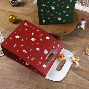 In Stock Customized Snowflake Decor <strong>Christmas</strong> Holiday Supplies <strong>Gift</strong> Packaging Candy Box Portable Flip Cover Art Paper <strong>Bags</strong> - Product Image 2