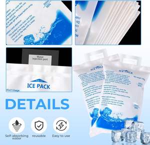 عبوة تبريد بلاستيكية صغيرة قابلة للتخصيص بشعار مخصص، تستخدم لمرة واحدة، مع جل تبريد وصفيحة تجميد للثلاجة، مناسبة لصناديق الغداء المبردة - Product Image 4