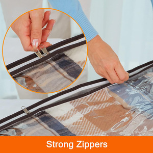 Under <b>Bed</b> Storage <b>Bag</b> Rectangle Foldable Quilt Clothes Organizer Dustproof Bedroom Multipurpose - Product Image 3