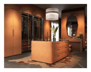 Personnalisé Moderne Haute Qualité Tissu Walk-in Bébé Tiroir Homme Femme Chambre Armoire En Cuir Panneau De Porte Placard Chambre Armoire - Product Image 4