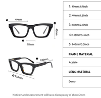 Monture de lunettes carrée classique de luxe en acétate, fabriquée à la main, anti-lumière bleue, tendance, en promotion