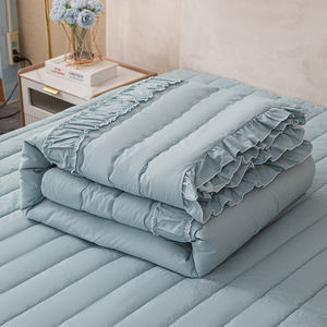 Ensemble de couette en coton 100% 2 pièces, style princesse brodé, pour mariage, maison, hôtel - Product Image 4