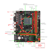 Carte mère de jeu A520 AM4 pour PC de bureau, compatible avec les séries 3000, 4000, 4000G, 5000, 5000G, DDR4