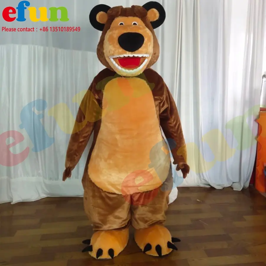 Efun Custom cartoon Masha bear mascot costume cosplay apparel adults TV & Movie Costumes for party