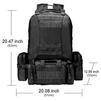 Foshan Gym hydratation tactique 40L fermeture éclair ordinateur sac à dos Charge 1000D Nylon détachable