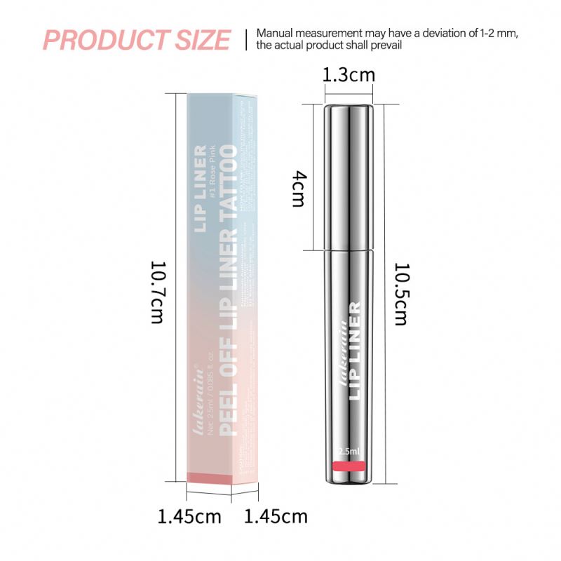 Lakerain Peel Off Liner Tattoo Waterproof Long Lasting Matte Non-Stick Cup Lip Tint Sexy Red Contour Lips Make up Cosmetics