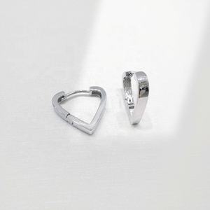 Boucles d'oreilles créoles géométriques classiques en argent sterling 925 plaqué or 18 carats, simples et tendance, pour filles, été - Product Image 5