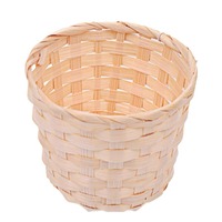 Panier rond en bambou tressé de style japonais pour le rangement domestique et l'organisation du bureau – Nouveaux paniers en gros