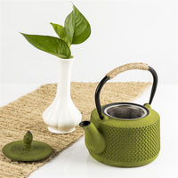 Service à thé Kung Fu 850 ml avec filtre à œufs, bouilloire pour cuisinière à gaz, théière japonaise en fonte de fer rouge, design moderne et écologique, avec système de levage