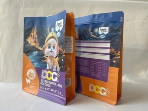 Bolsa vertical con fondo plano termosellado puede volver a sellar el embalaje de alimentos para mascotas 15 kg 20 kg / 40 LB bol - Product Image 4