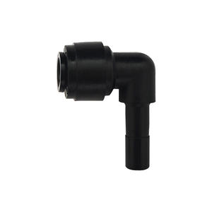 Conector de codo de 2 puntos a 2 puntos Rainforest Black para sistema de riego exterior, accesorio para manguera de jardín, material POM, fácil de instalar - Product Image 1