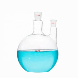 Tiandi phòng thí nghiệm thủy tinh borosilicate tròn đáy Sôi <span class=keywords><strong>Flask</strong></span> 100ml 500ml 1000ml với 2 cổ - Product Image 3