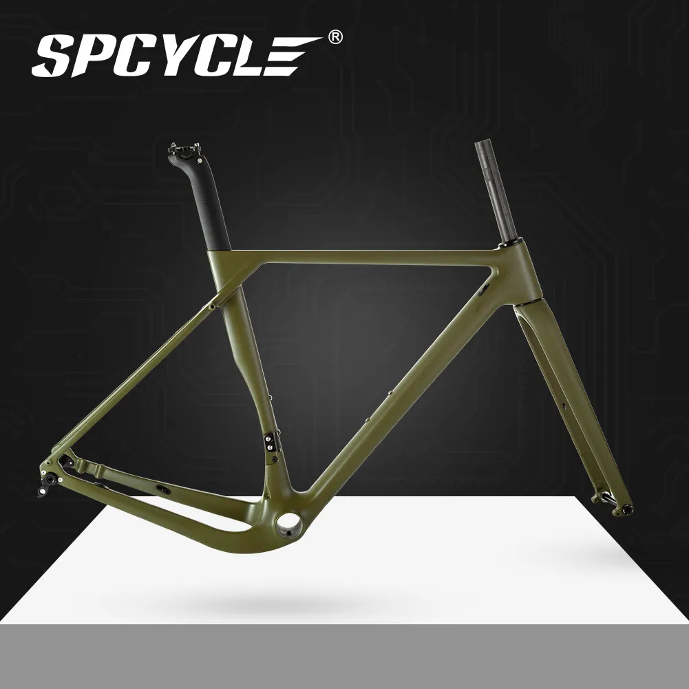 2022 nuovo telaio del freno a disco della bicicletta della fibra del carbonio della ghiaia telaio completo della bici del carbonio del ciclocross colore su misura