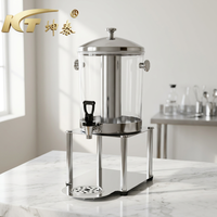 Luxe grensoverschrijdende vergulde koelkast voor sap, dranken, buffet, thee, fruitthee.