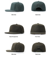 Casquette de baseball promotionnelle en gros, tissée, 5 panneaux, séchage rapide, respirante, imperméable, réglable, légère, unisexe, protection solaire pour adulte