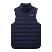 Gilet d'Hiver Chaud en Coton Personnalisé pour Hommes, Gilet Doudoune Déperlant Décontracté, Veste Solide Sur Mesure avec Logo OEM pour Homme