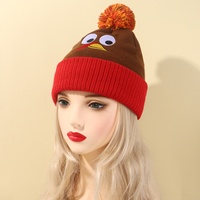 Yihaoyi Turquía Pom Beanie Hat Acción de Gracias Gorro de punto para niños Bebé Adultos Vestir Sombreros divertidos para fiesta de vacaciones