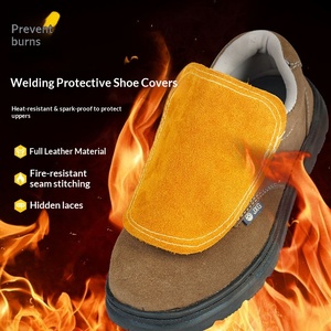 Protège-chaussures Spécial <span class=keywords><strong>Soudeur</strong></span> en Daim – Protection des Pieds Résistante à l'Usure, aux Hautes Températures et aux Brûlures – Protection du Travail - Product Image 2