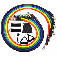 Meilleure Vente Kit d'Exercice à Domicile 11 Pièces en Caoutchouc Élastique Bande de Fitness Personnalisable avec Logo Set de Bandes de Résistance TPE