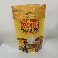 Emballage souple en plastique recyclé écologique, sachet autoportant pour la paella espagnole, les collations de riz et les aliments