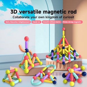 Tự làm 76pcs từ xây dựng Gậy khối đầy màu sắc ma thuật nam châm Thanh đồ chơi cho trẻ em chơi - Product Image 2