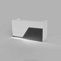 Comptoir de réception extensible blanc au design moderne pour hôtels et bureaux commerciaux