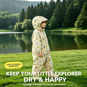 <span class=keywords><strong>Ropa</strong></span> de Trabajo Impermeable para Niños, Material de Poliéster, Trajes de Lluvia Ligeros con Dibujos Animados para Niños y <span class=keywords><strong>Niñas</strong></span>, Traje de Esquí - Product Image 2